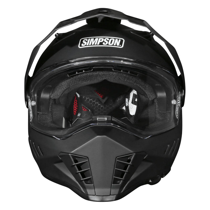 Simpson Xcursion Solid Matt Black Adventure Full-Face Motorcycle Helmet