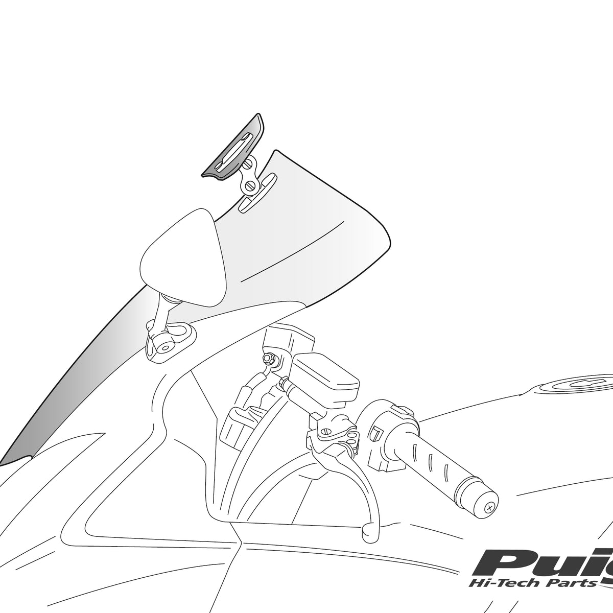 Puig Windscherm Touring Con vizier KTM 1290 Super Duke GT smoke