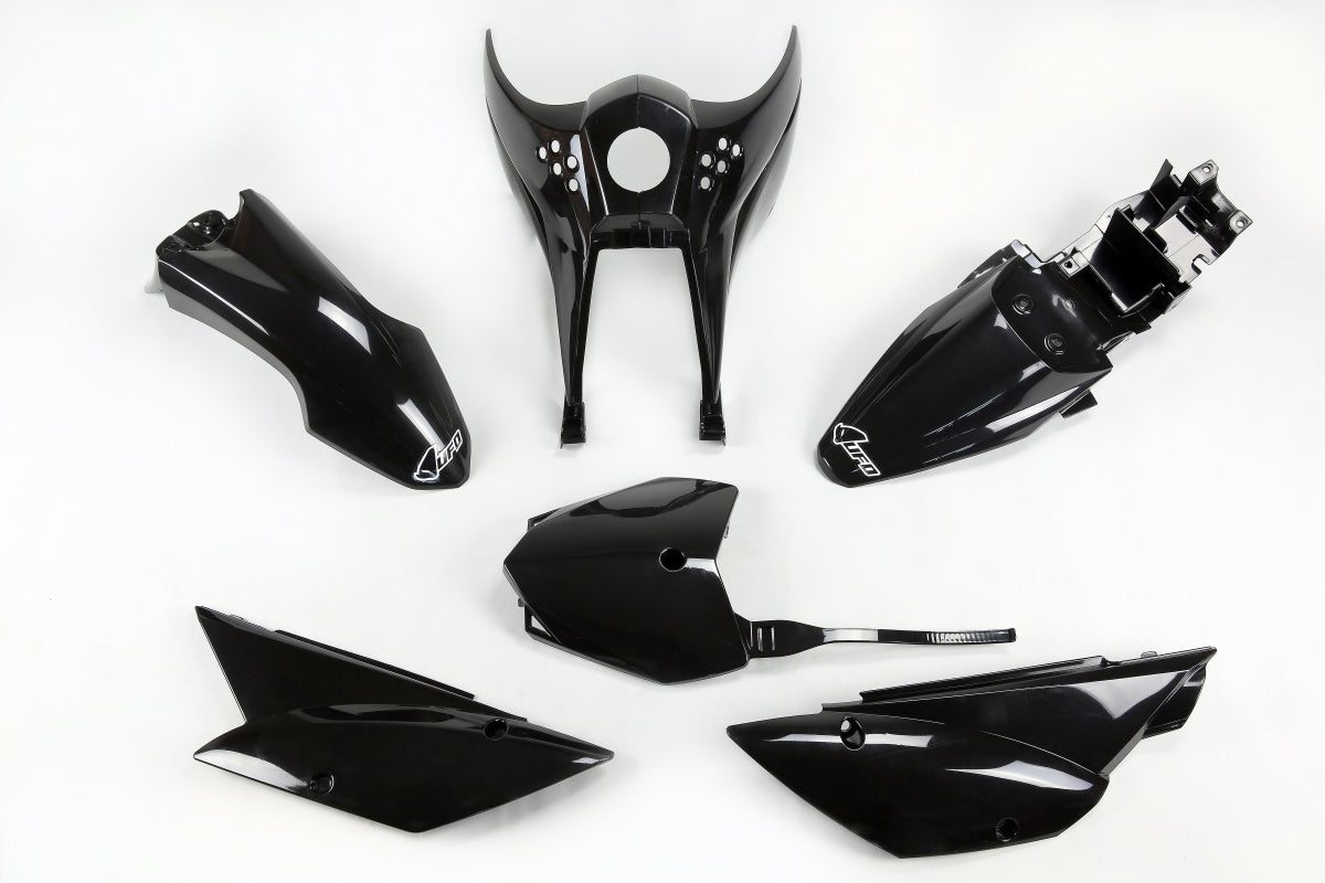 UFO Plasticset Zwart KAWASAKI KLX110 2010-2024