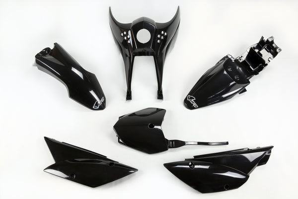 UFO Kunststoff-Set Schwarz Kawasaki KLX110 2010-2024
