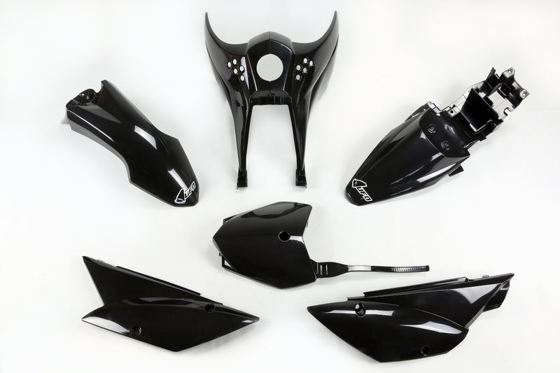 UFO Plasticset Zwart KAWASAKI KLX110 2010-2024