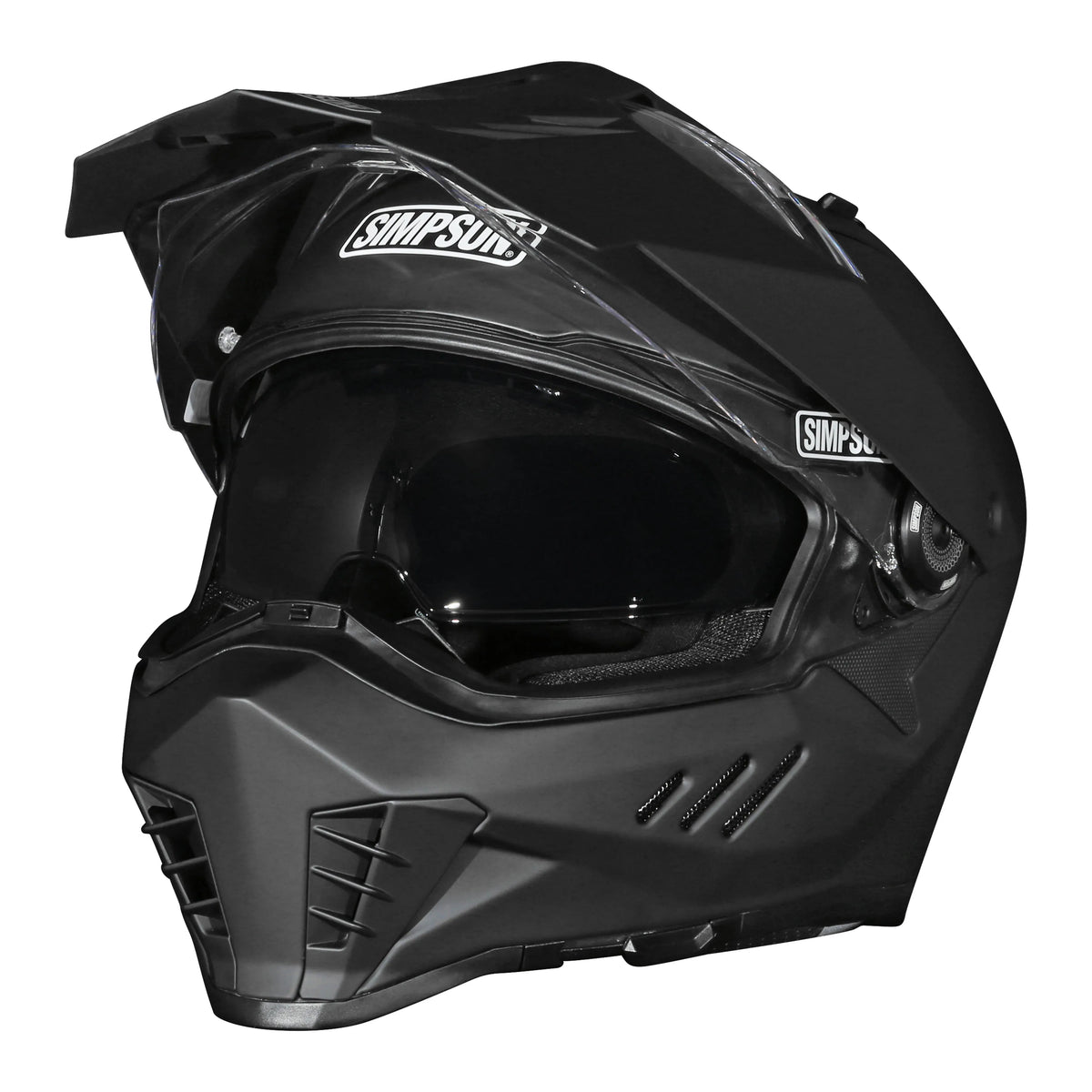 Simpson Xcursion Solid Matt Black Adventure Full-Face Motorcycle Helmet