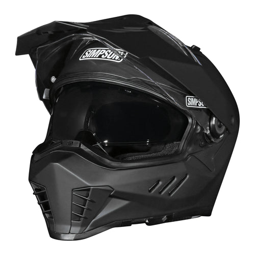 Simpson Xcursion Solid Matt Black Adventure Full-Face Motorcycle Helmet