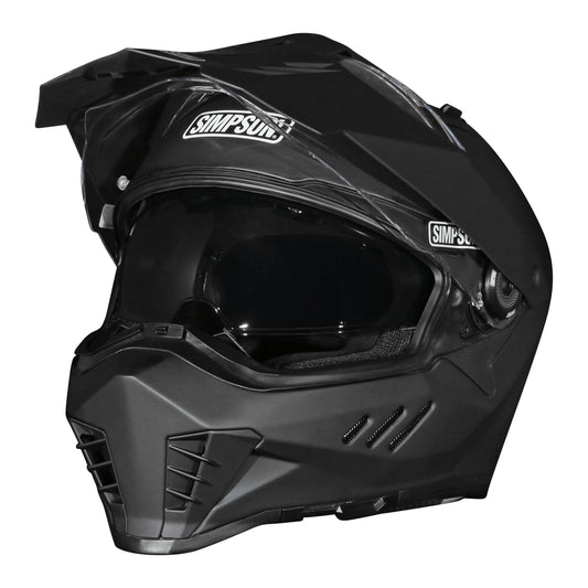 Simpson Xcursion Solid Matt Black Adventure Full-Face Motorcycle Helmet