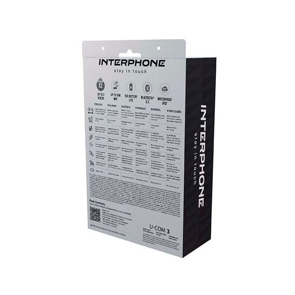 Interphone U-COM 3 Bluetooth Intercom Motorcycle – Compact Communication System