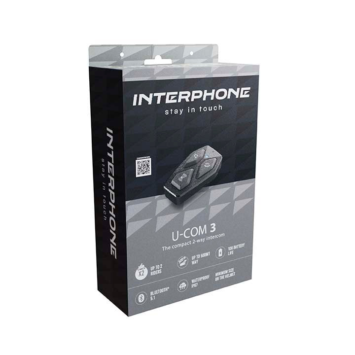 Interphone U-COM 3 Bluetooth Intercom Motor – Compact Communicatiesysteem