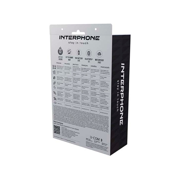 Interphone U-COM 6R Bluetooth 5.2 Motorcycle Intercom – Communication System