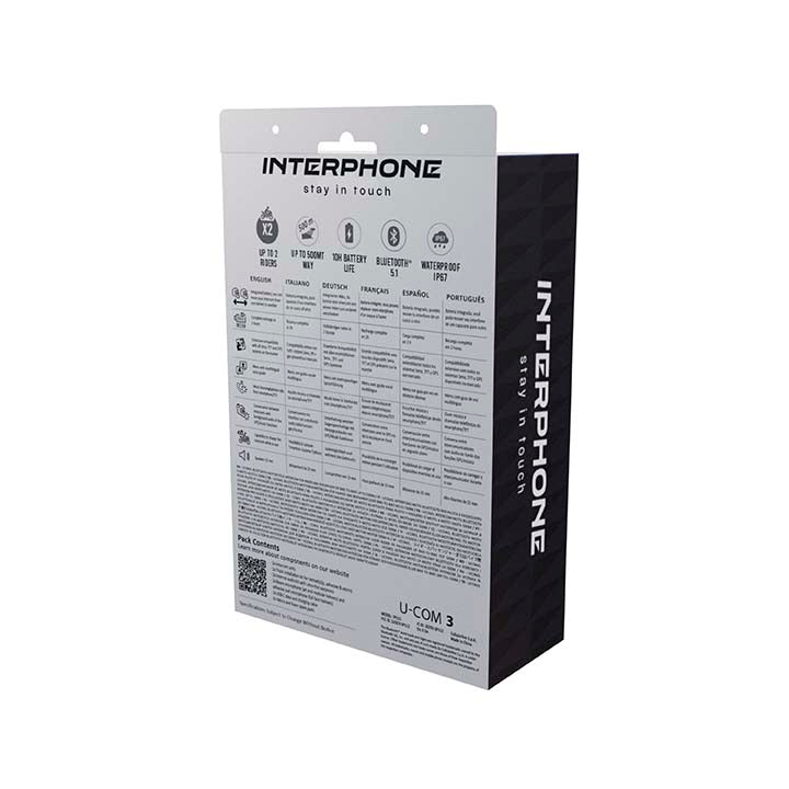 Interphone U-COM 6R Bluetooth Intercom Duo Pack – Communicatieset Motor