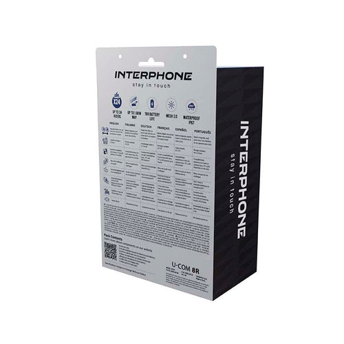 Interphone U-COM 8R Mesh 2.0 Intercom Motor – Bluetooth-Kommunikationssystem