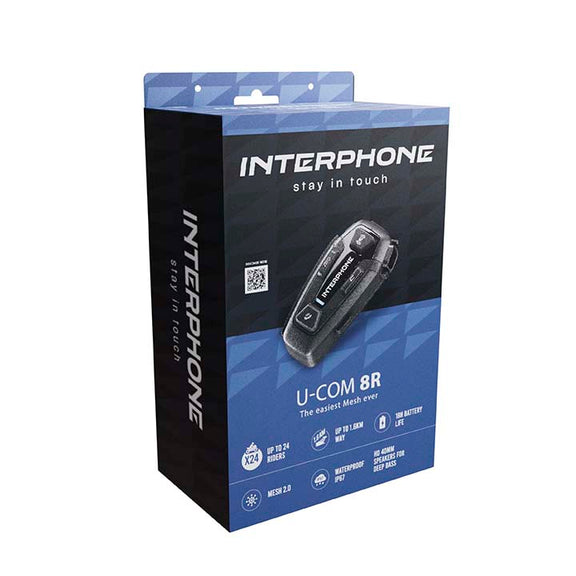 Interphone U-COM 8R Mesh 2.0 Intercom Motor – Bluetooth Communicatiesysteem
