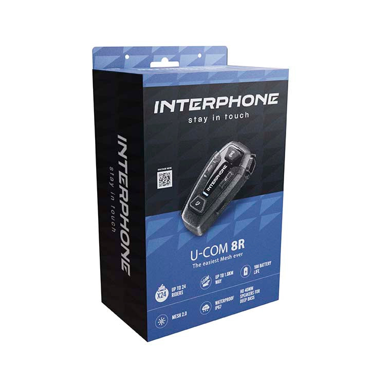 Interphone U-COM 8R Mesh 2.0 Intercom Motor – Bluetooth Communicatiesysteem
