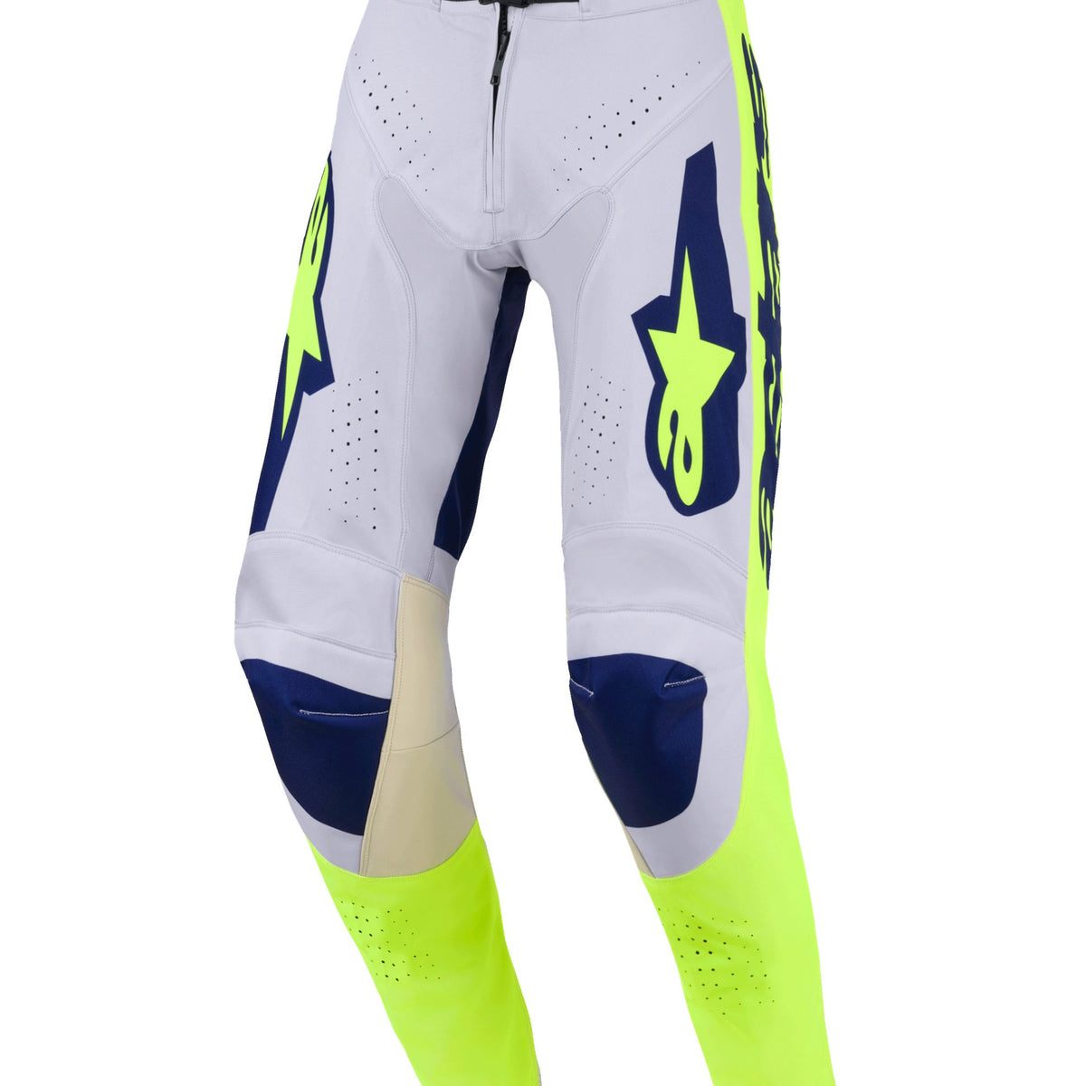 Alpinestars Racer Air Riway Grau/Leuchtgelb/Blau Crosshose