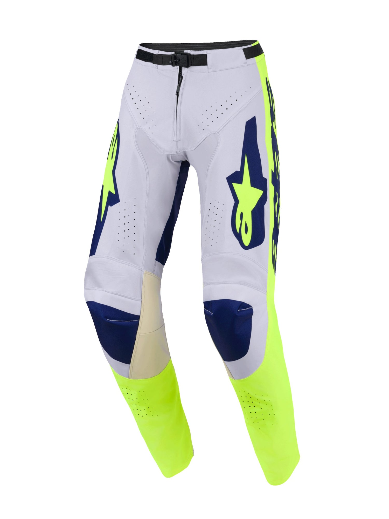 Alpinestars Racer Air Riway Grau/Leuchtgelb/Blau Crosshose