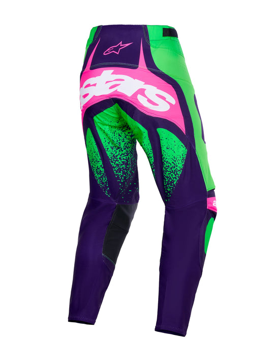 Alpinestars Techstar Nomur Lila/Grün/Fluororange Crosshose