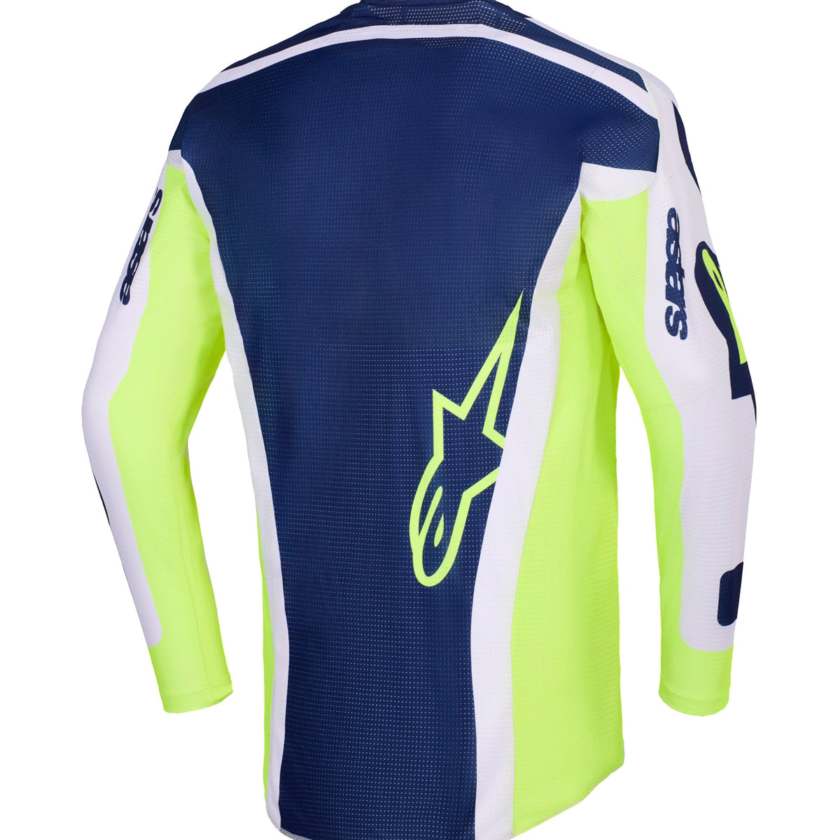 Alpinestars Racer Air Riway Grau/Fluorgelb/Blau Cross-Shirt