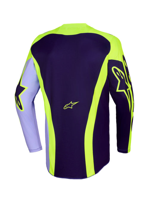 Alpinestars Racer Portl Paars/Fluogeel Crossshirt