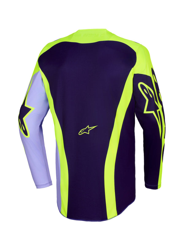 Alpinestars Racer Portl Lila/Fluogelb Cross-Shirt