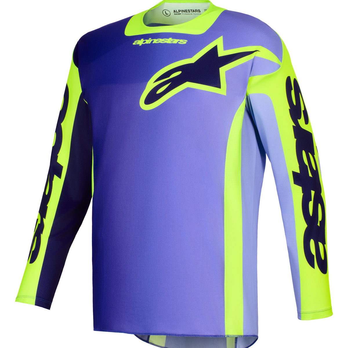 Alpinestars Racer Portl Purple/Fluo Yellow Motocross Jersey