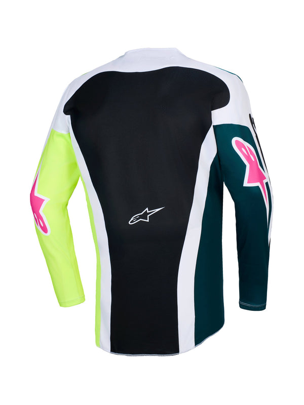 Alpinestars Racer Portl Groen/Wit/Zwart Crossshirt