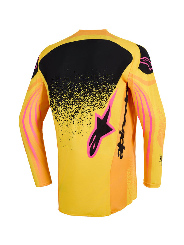 Alpinestars Techstar Nomur Oranje/Geel/Roze Crossshirt
