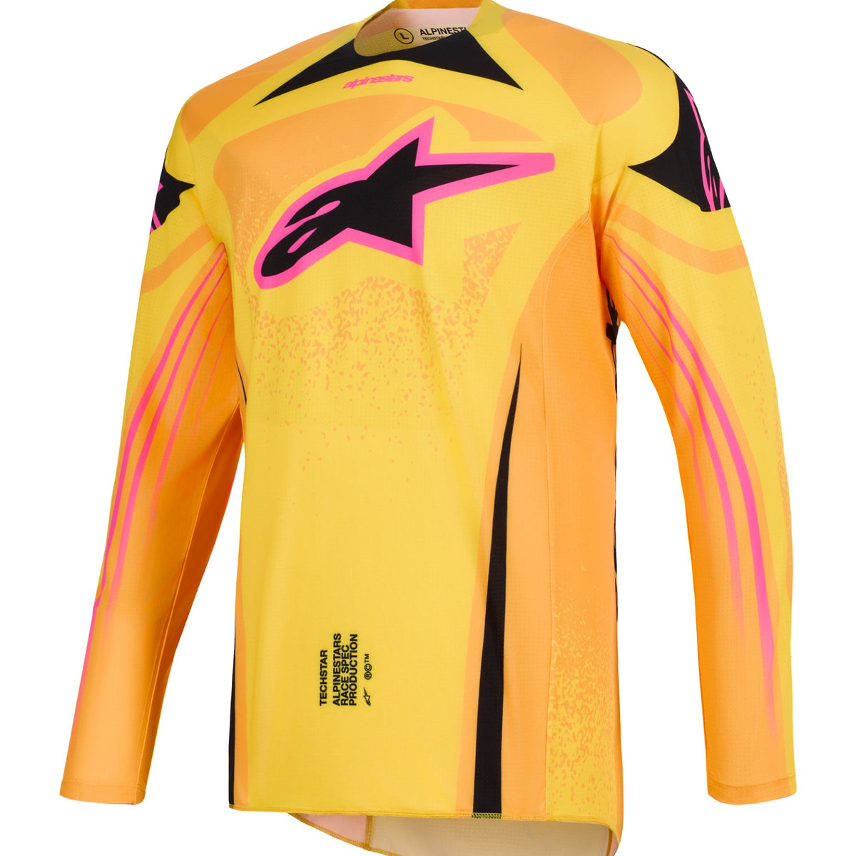 Alpinestars Techstar Nomur Orange/Gelb/Pink Cross-Trikot