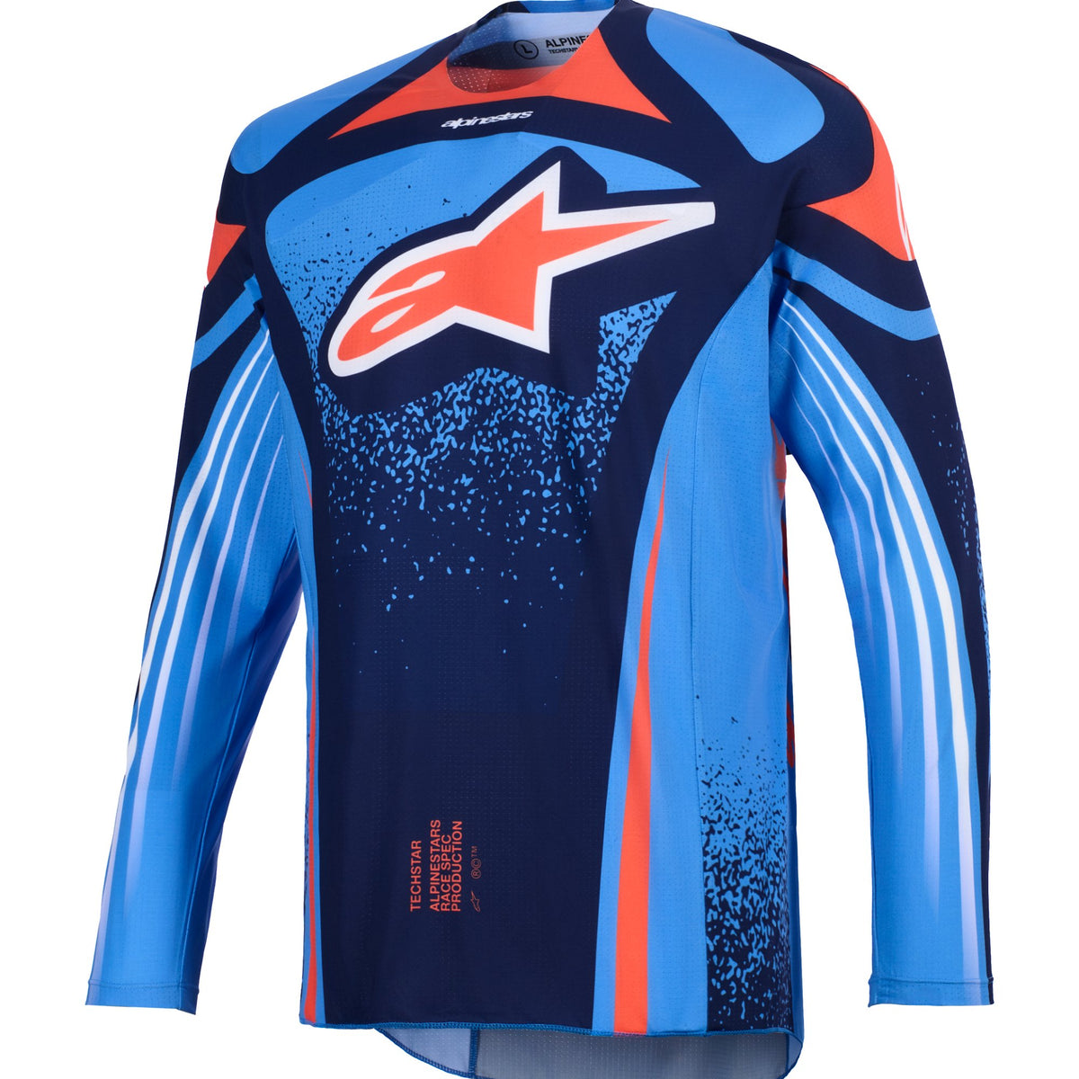 Alpinestars Techstar Nomur Navy/Orange/UCLA Blue Motocross-Trikot