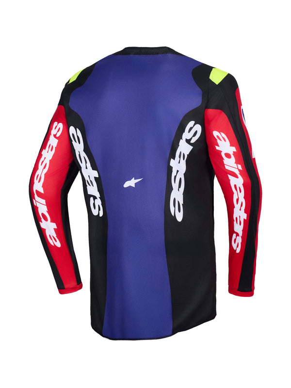 Alpinestars Fluid Grid Rot/Schwarz/Lila Cross-Shirt
