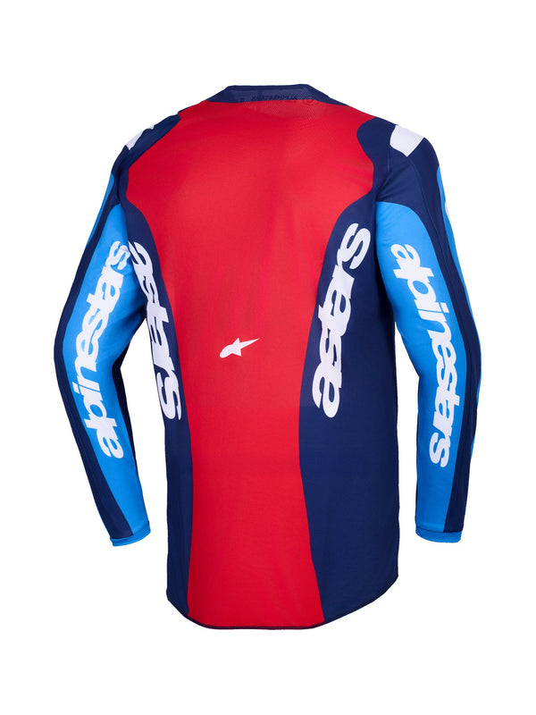 Alpinestars Fluid Grid Blau/Rot Cross-Shirt