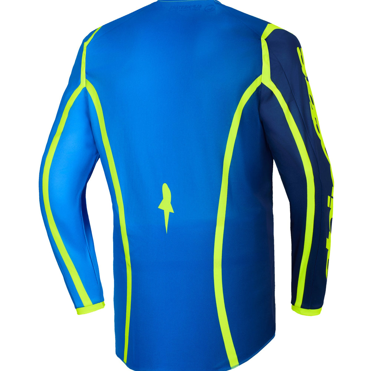 Alpinestars Fluid Apex Blauw/Fluogeel Crossshirt