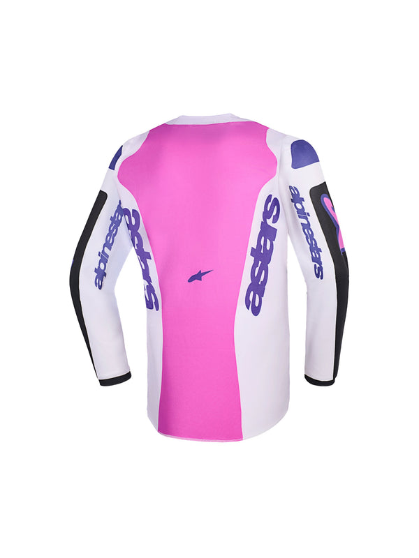 Alpinestars Youth Fluid Grid Schwarz/Grau/Lila Cross-Shirt