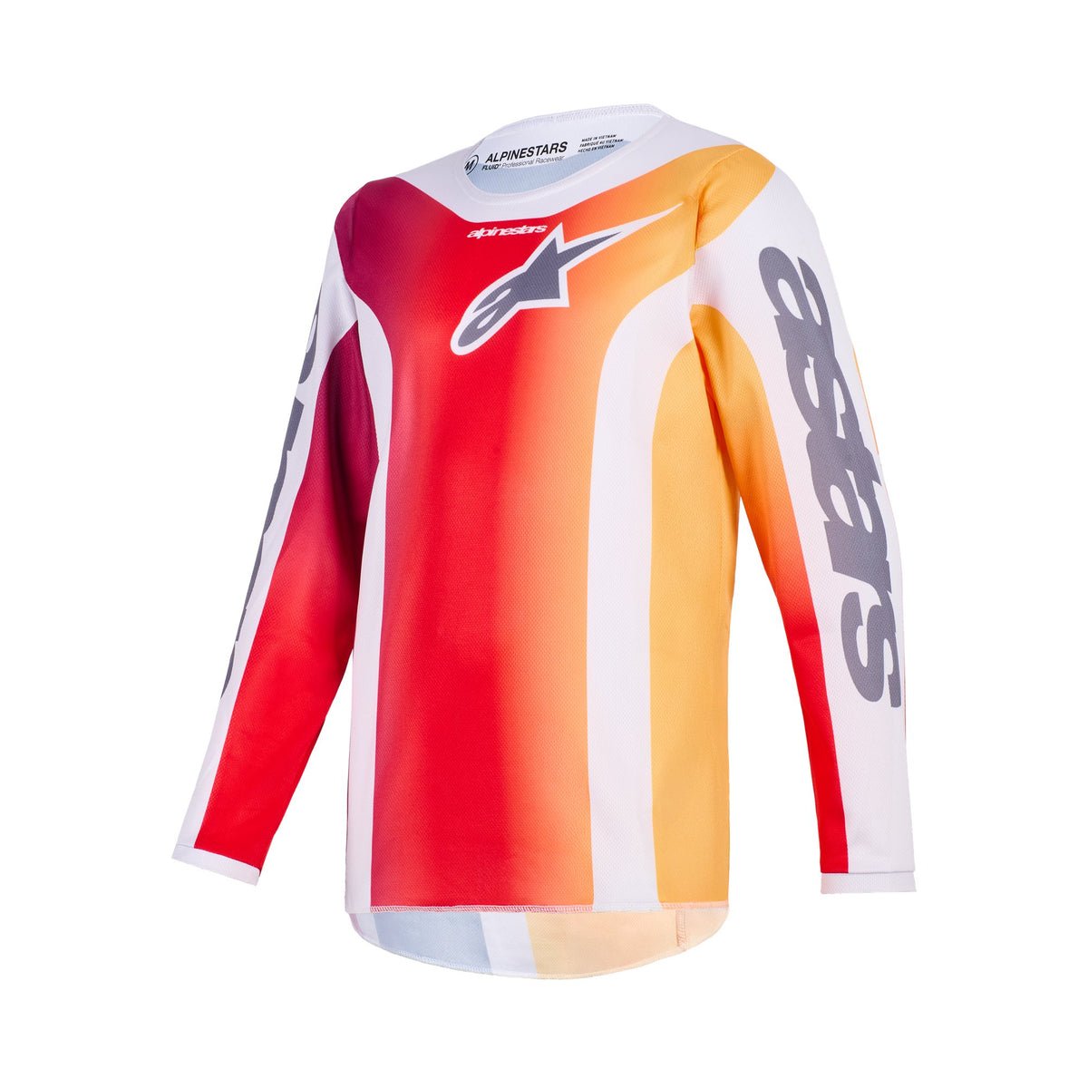 Alpinestars Youth Fluid Portl Rot/Grau Cross-Trikot