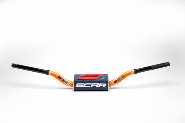 Scar O² Stuur Ø28,6 mm RC Stuur oranje, Stuurkussen donkerblauw