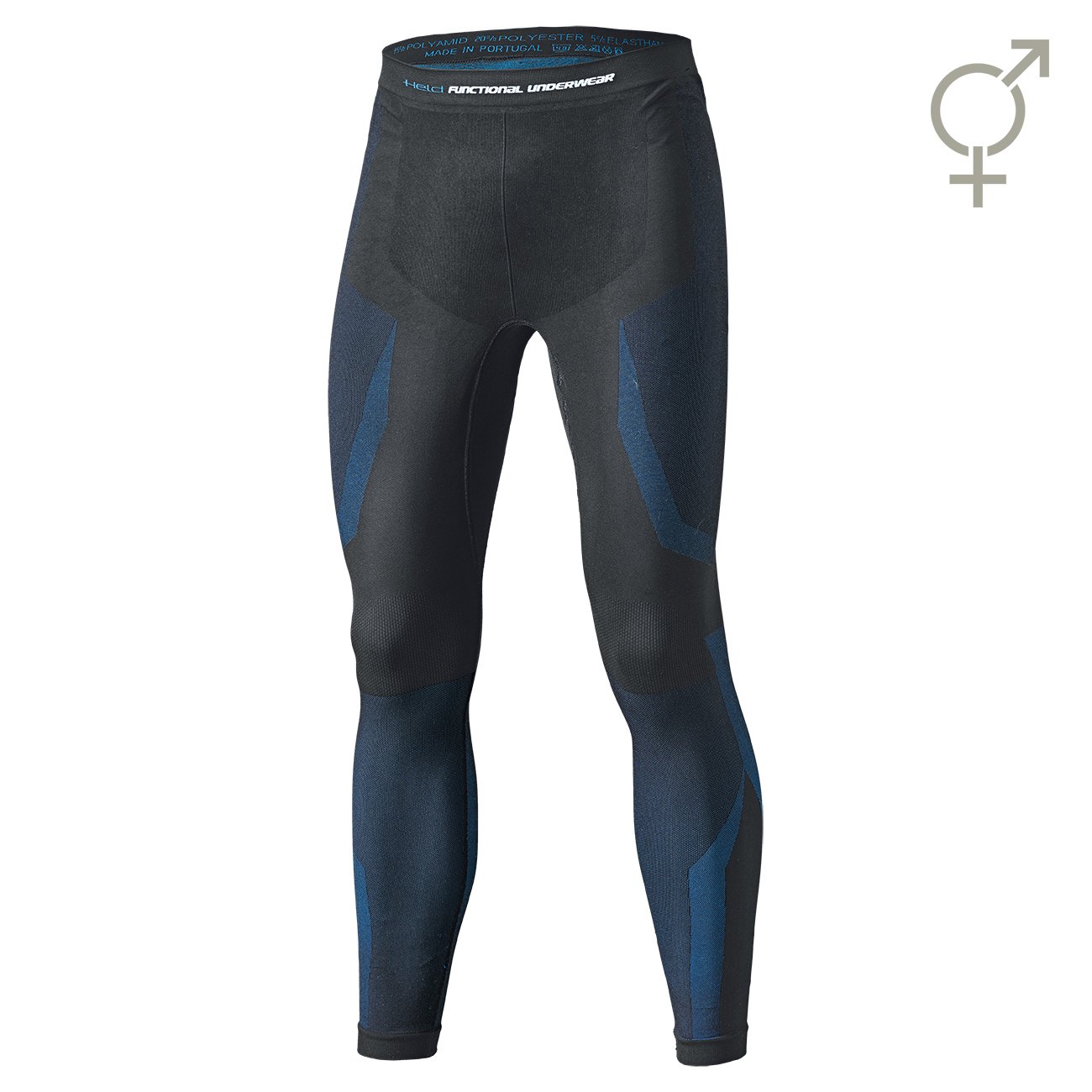Held 3D-Skin Cool Basisbroek Lang Zwart-Blauw