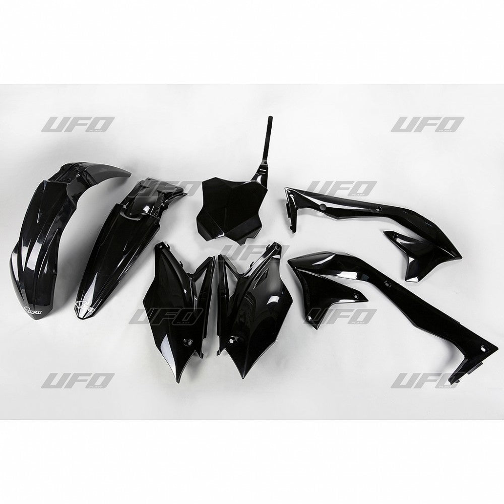 UFO Plasticset Zwart KAWASAKI KX450F 2016-2017