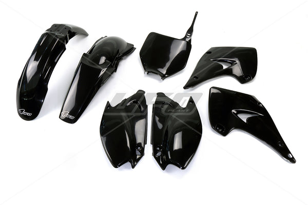 UFO Plasticset Zwart Kawasaki KX125/KX250 2003-2004