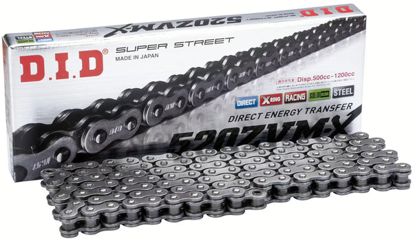 DID 520ZVMX Kette – Grau/Grau | Super Street X-Ring