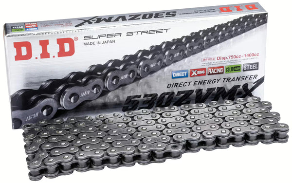 DID 530ZVMX Kette – Grau/Grau | Super Street X-Ring