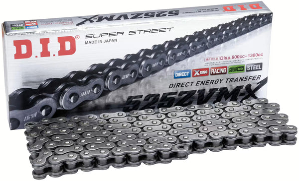 DID 525ZVMX Kette – Grau/Grau | Super Street X-Ring