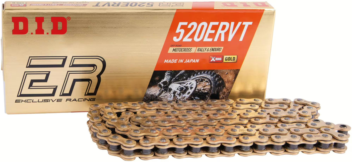 DID 520 ERVT Chain – Gold/Gold | Exclusive Racing X-Ring