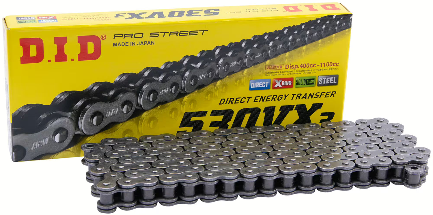 DID 530VX3 Ketting – Grijs/Grijs | Pro-Street X-Ring