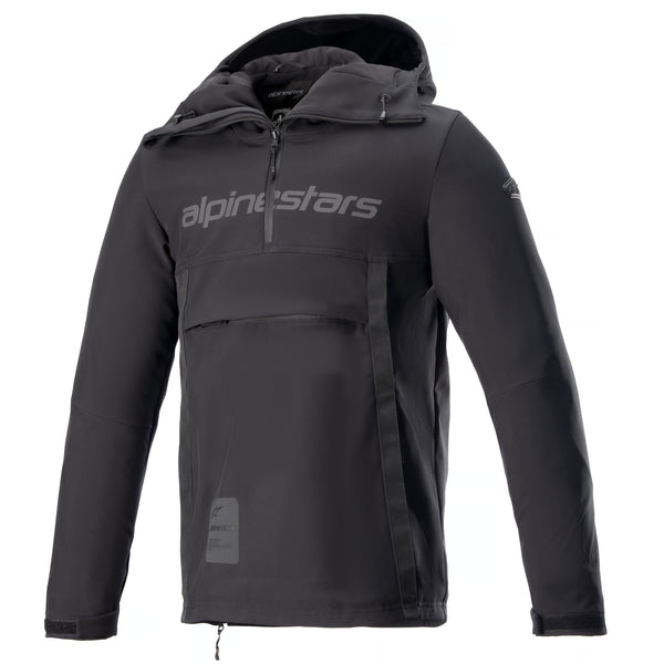 Alpinestars Hoodie Sherpa Schwarz/Reflektierende Motorradjacke