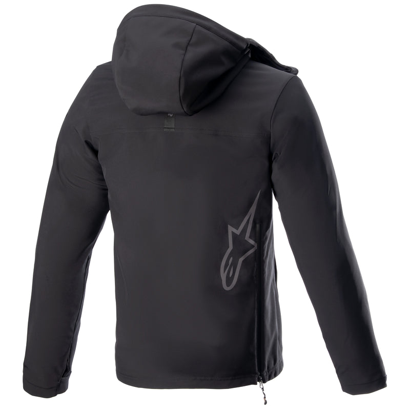 Alpinestars Hoodie Sherpa Schwarz/Reflektierende Motorradjacke