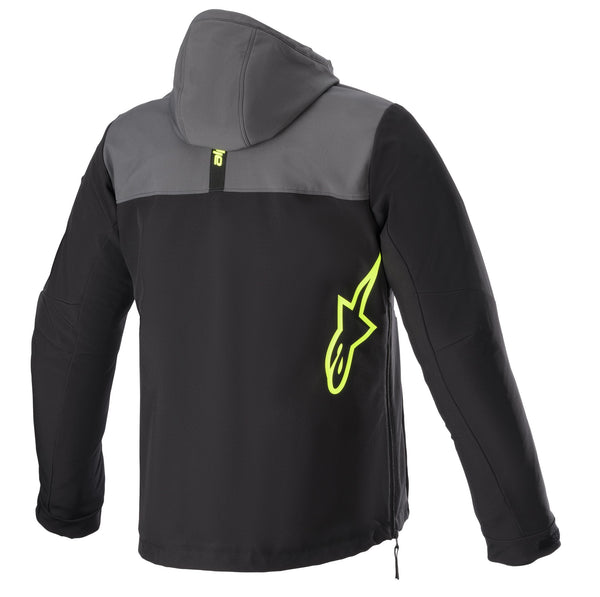 Alpinestars Hoodie Sherpa Grau/Schwarz/Fluogelb Motorradjacke