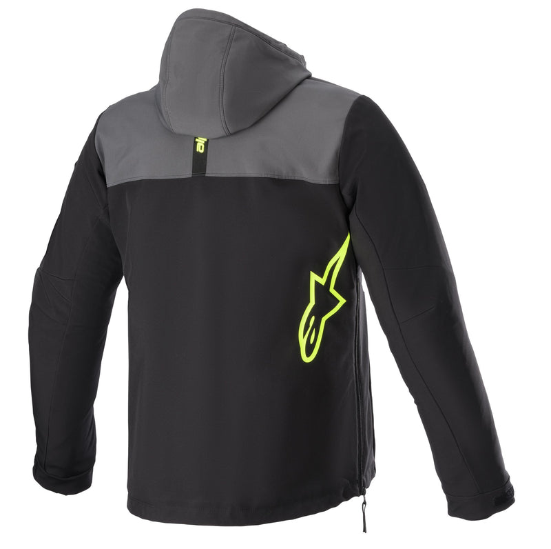 Alpinestars Hoodie Sherpa Grau/Schwarz/Fluogelb Motorradjacke
