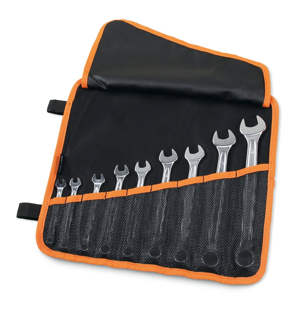 Beta Tools 42AS B9N Ring Spanner Set 9-Piece Inch Sizes in Pouch