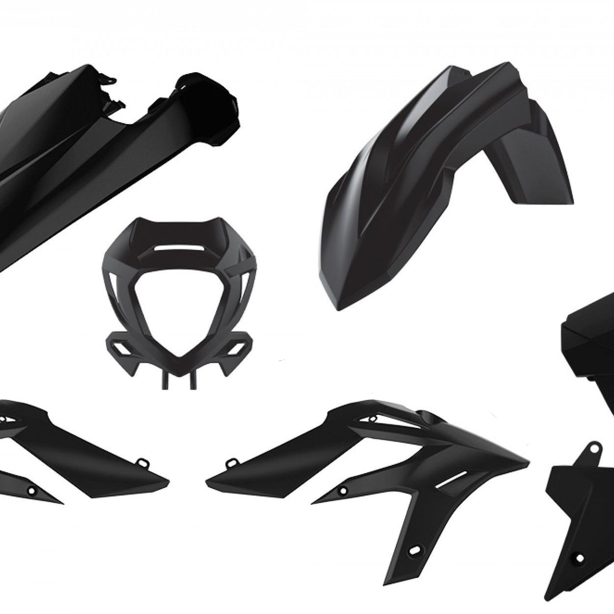 Polisport Plasticset Zwart BETA XTRAINER 250/XTRAINER 300 2020-2022