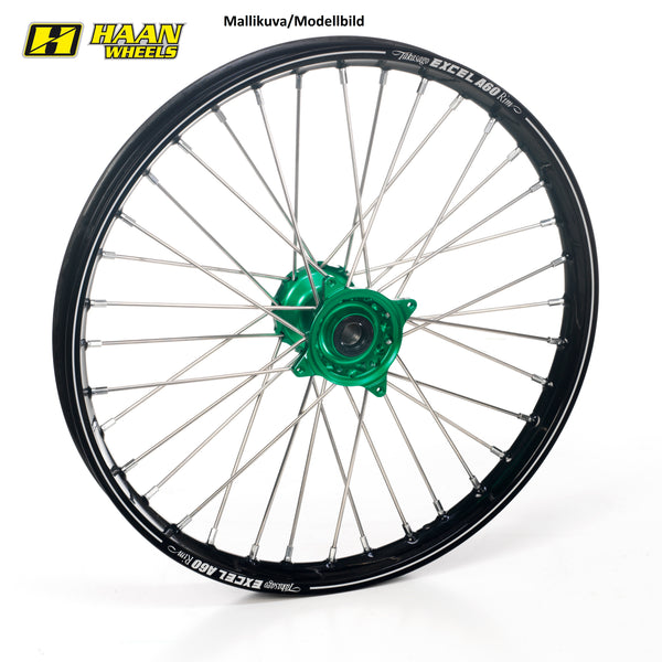 Haan Compleet Wiel 21x1,60 Kawasaki KX 125/250 KXF250/450 A60 RIM 2006-2020 Naaf groen