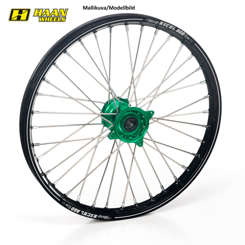 Haan Compleet Wiel 21x1,60 Kawasaki KX 125/250 KXF250/450 A60 RIM 2006-2020 Naaf groen
