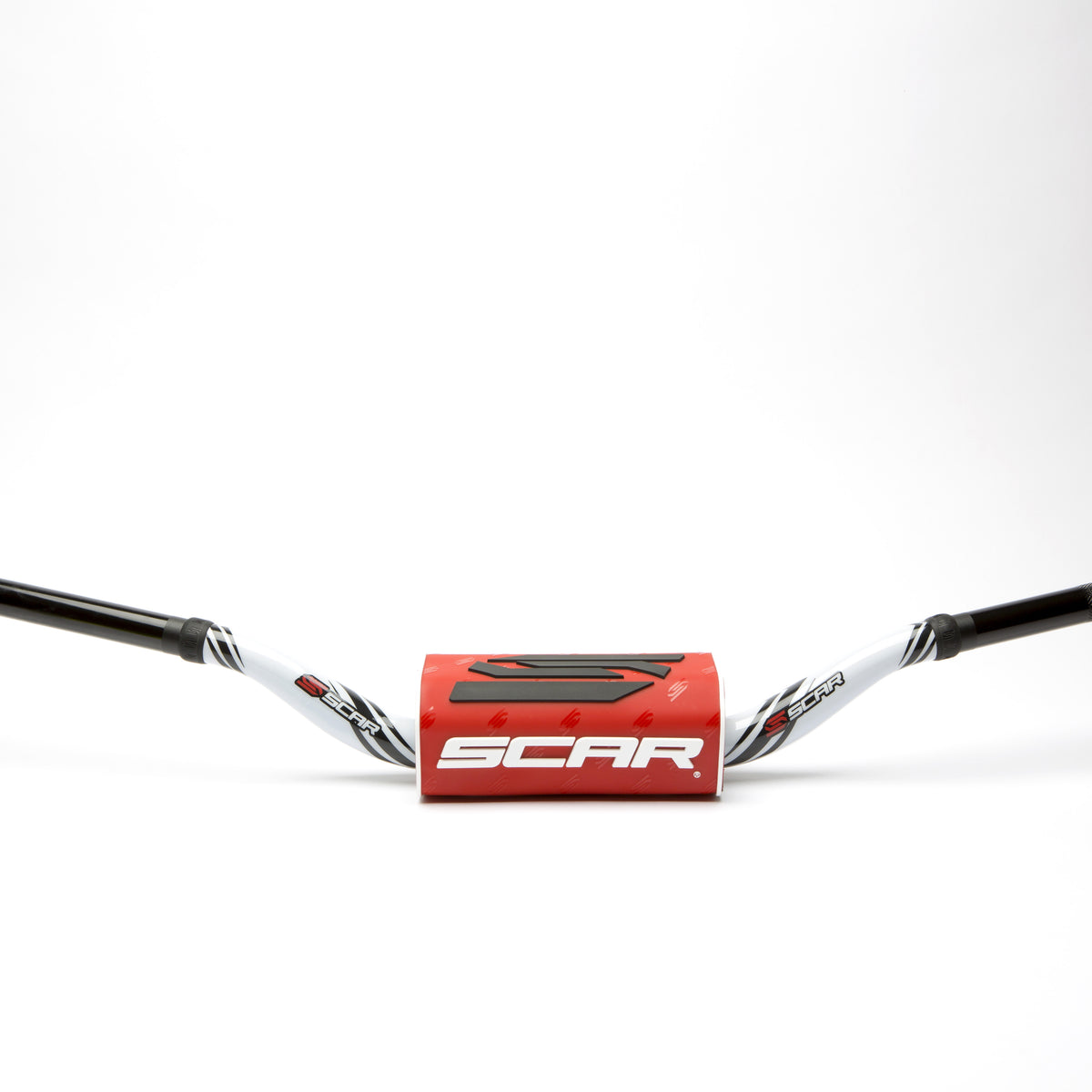 Scar O² Stuur Ø28,6 mm Yamaha YZ/YZF Stuur wit, Stuurkussen rood