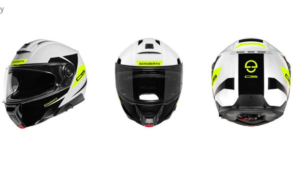Schuberth C5 Eclipse Yellow/White Systeemhelm
